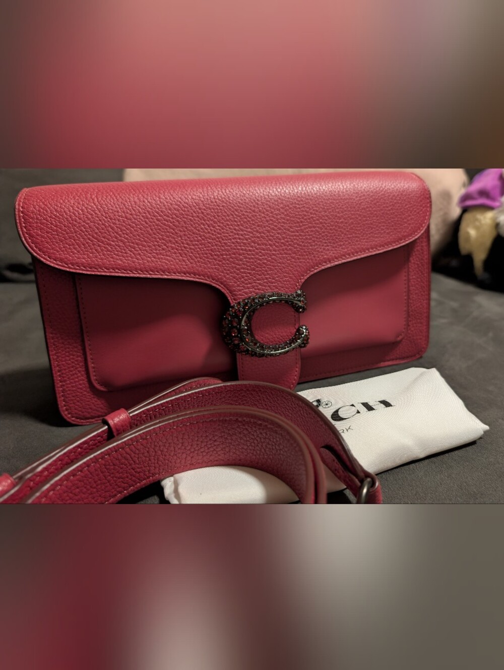 Coach Tabby 26 Pewter/ dusty pink